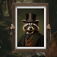 Vintage Raccoon Portrait – Renaissance Art Print