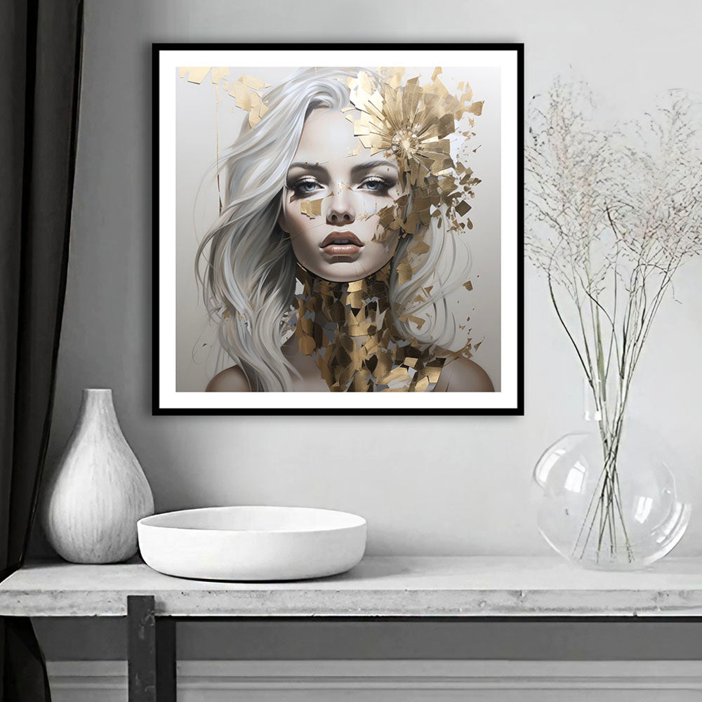 Golden Girl (C) Abstract Art Print