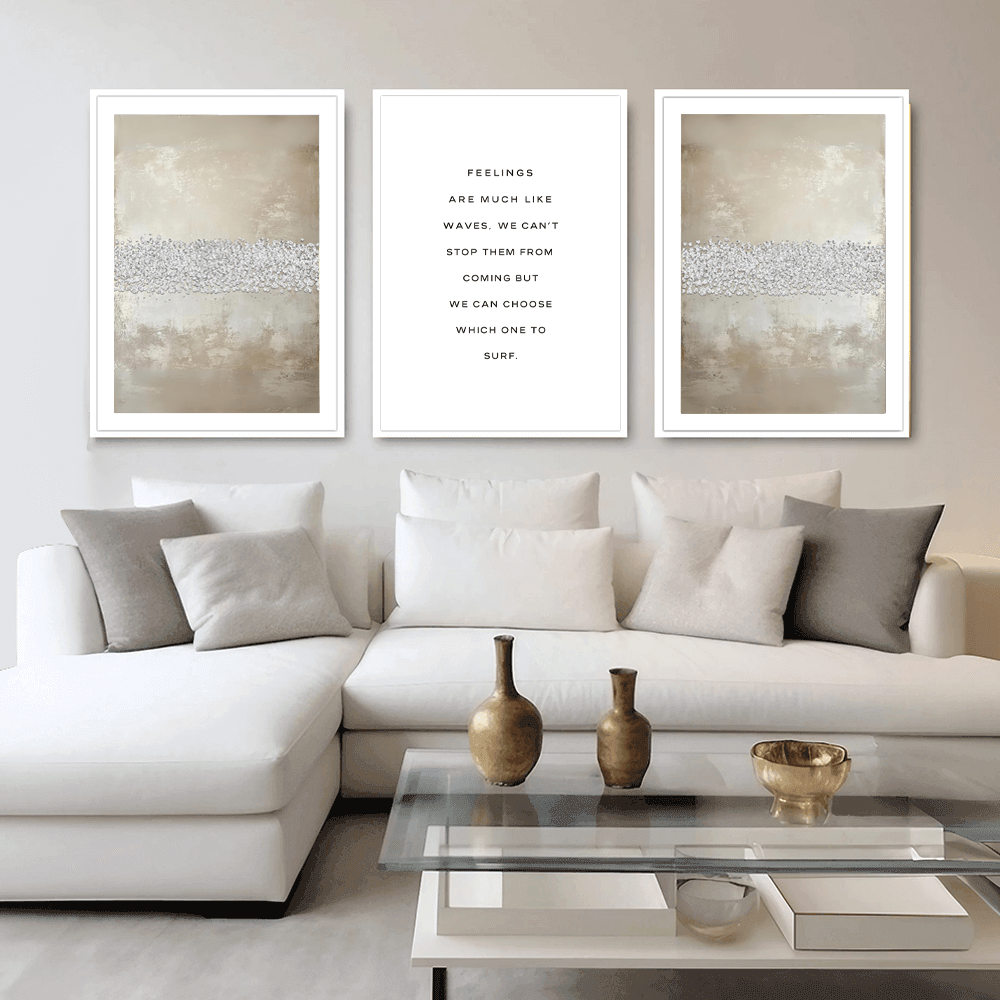 Beige Crystal Abstract (A) Art Print