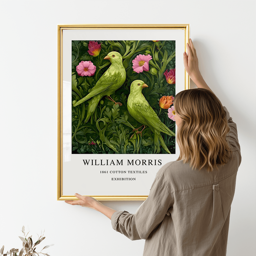 William Morris Inspired, Signed - Lovebirds Print