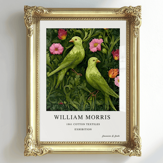 William Morris Inspired, Signed - Lovebirds Print