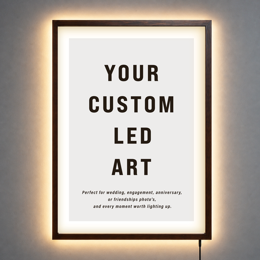 Karya Seni Kustom Anda - Seni Berbingkai dengan Lampu LED Terang Belakang