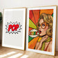 POP Text - Pop Art Print - Horizontal or Vertical