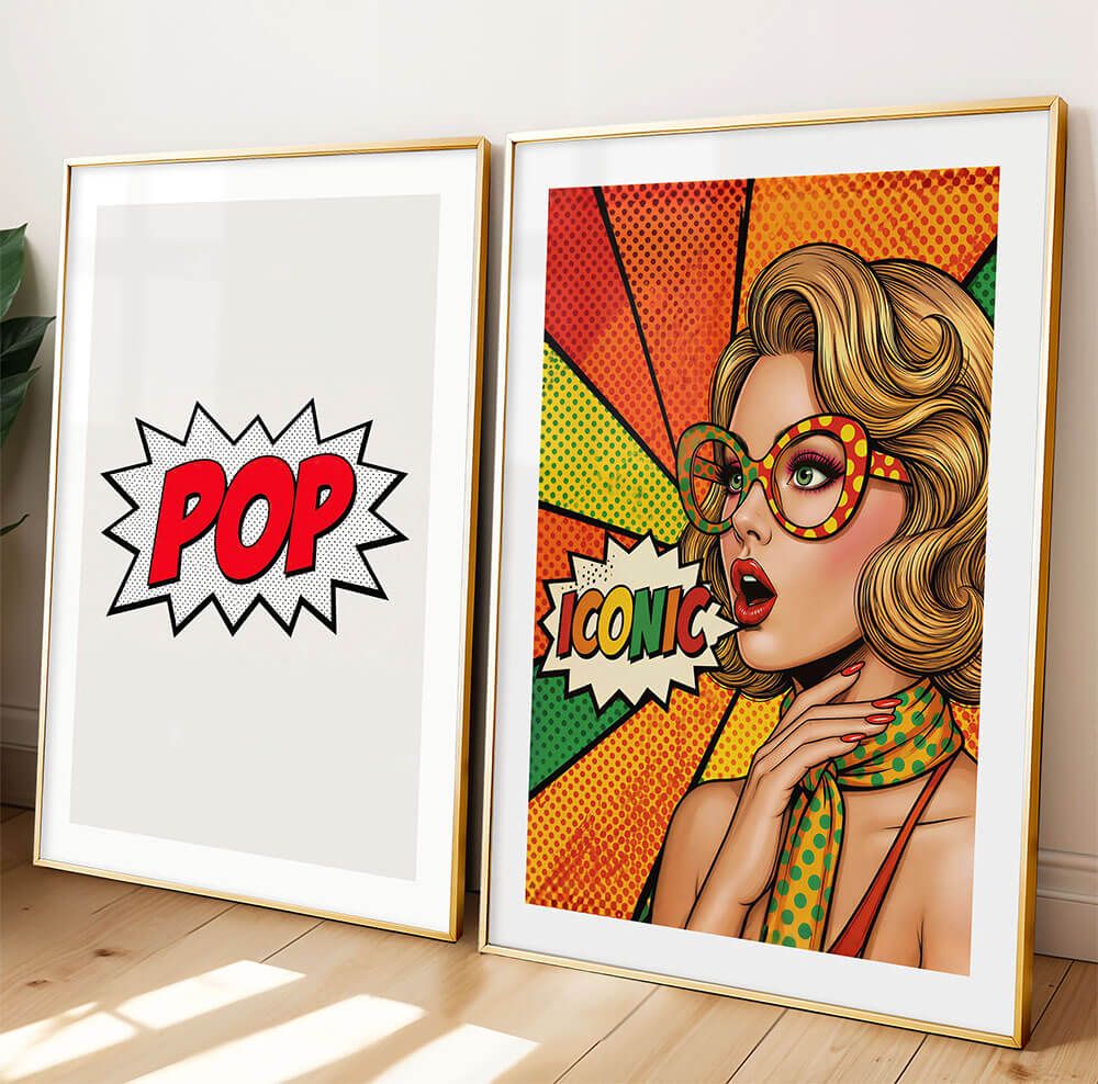 POP Text - Pop Art Print - Horizontal or Vertical