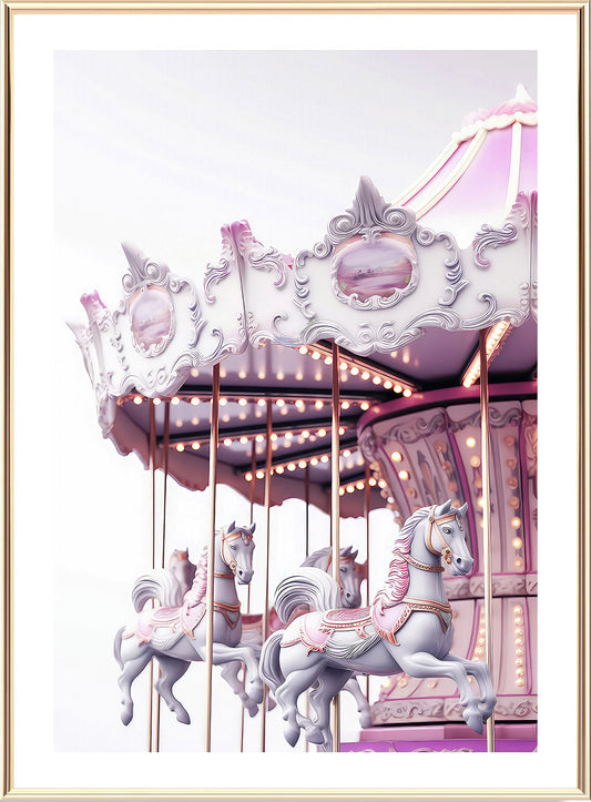 French Carousel Art Print