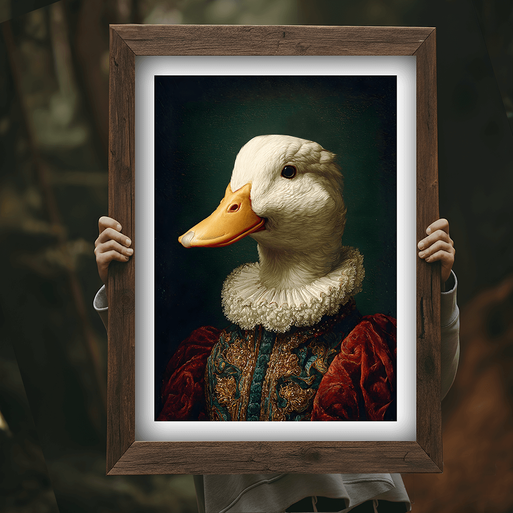 Vintage Duck Portrait – Renaissance Art Print