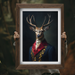 Vintage Stag Portrait – Renaissance Art Print