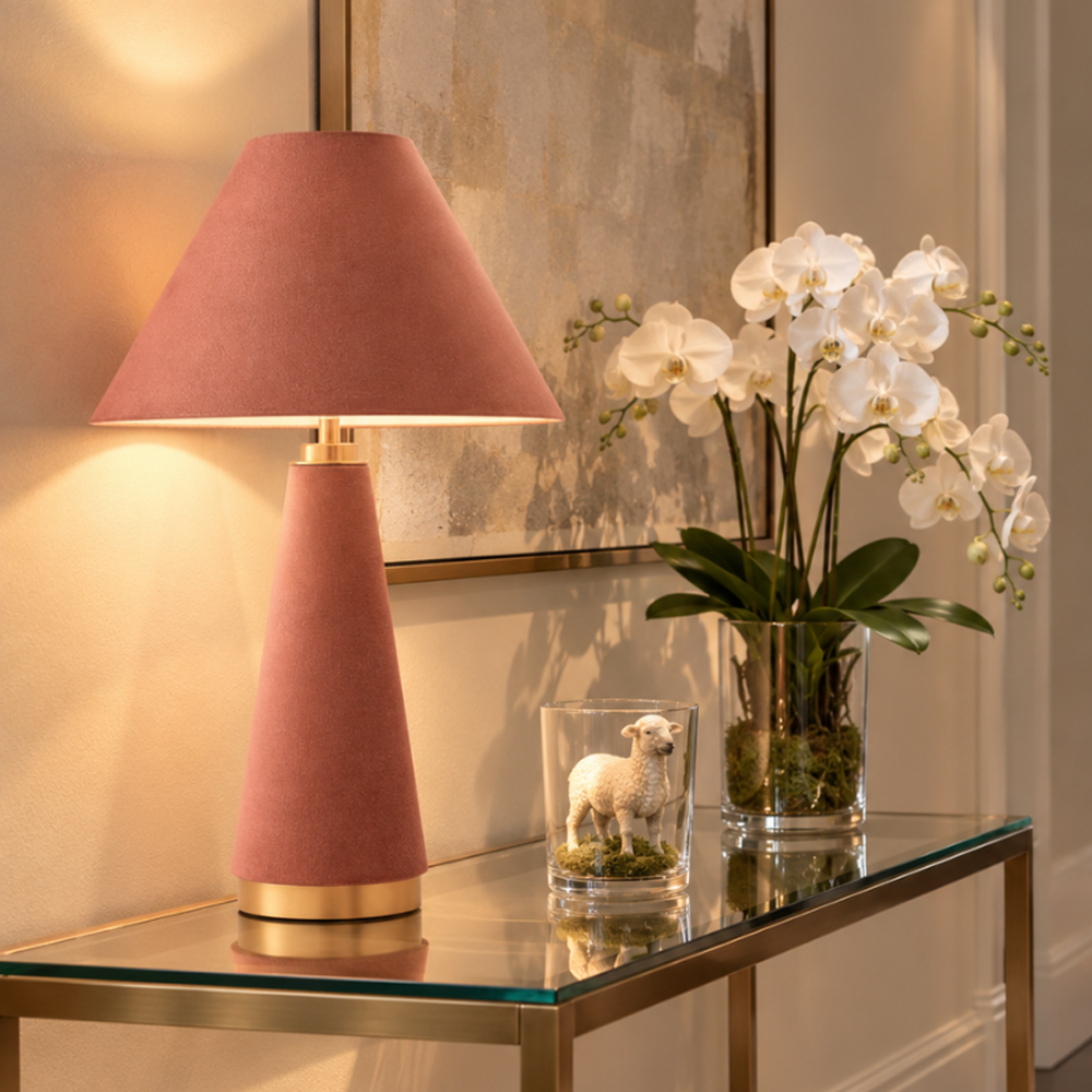 🎬 Lampe de table Venus Velvet - Style Maison de Big Brother – 3 couleurs