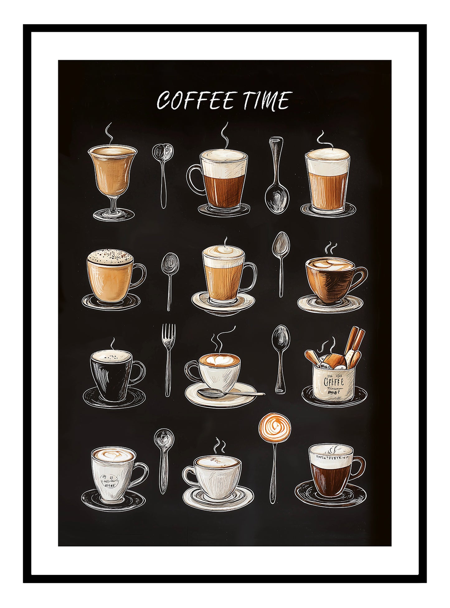 Impresión artística de la hora del café