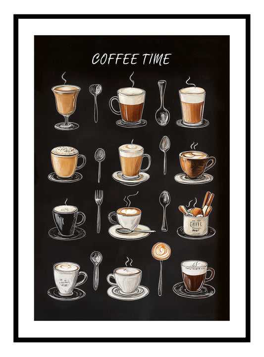 Impresión artística de la hora del café