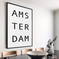 Amsterdam Typography Art Print