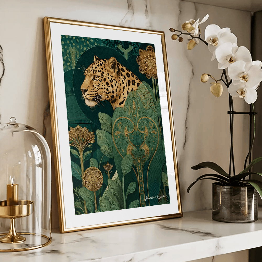 Inspirado en William Morris, Firmado - Estampado de Colibríes