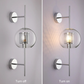 Modern Sphere Wall Lamps - Gold or Silver