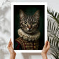 Vintage Cat Portrait – Renaissance Art Print