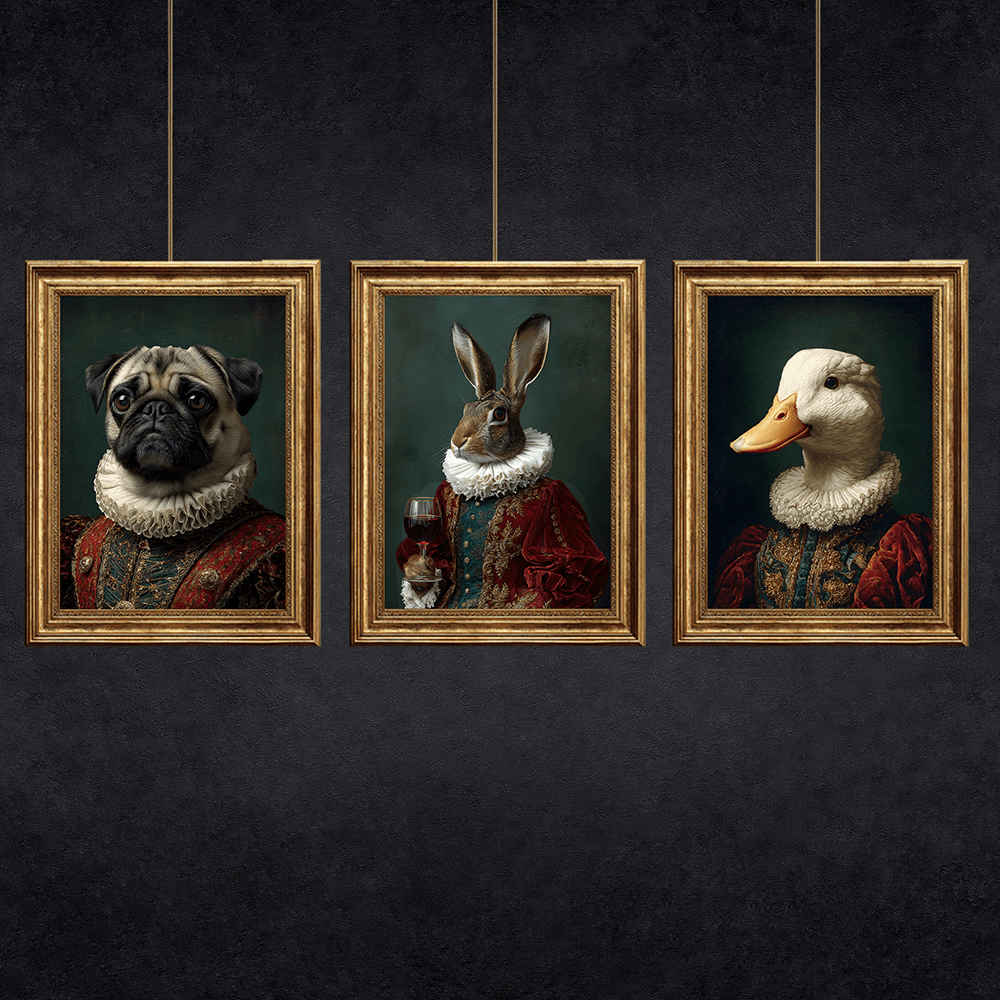 Vintage Duck Portrait – Renaissance Art Print