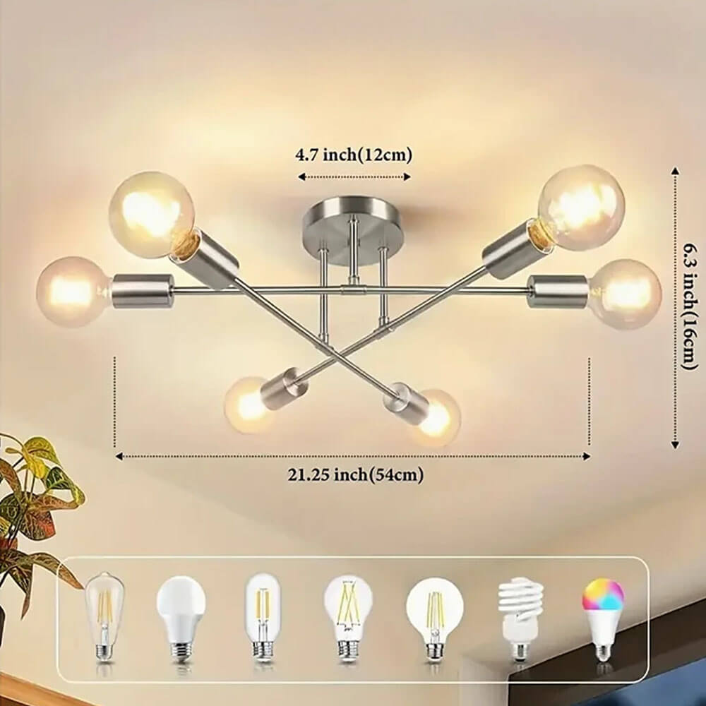 Sputnik Ceiling Light - 6 Colours