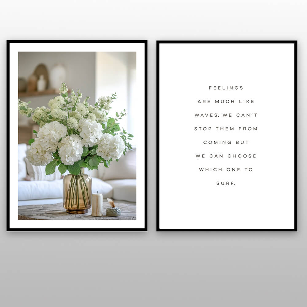 White Hydrangea Art Print