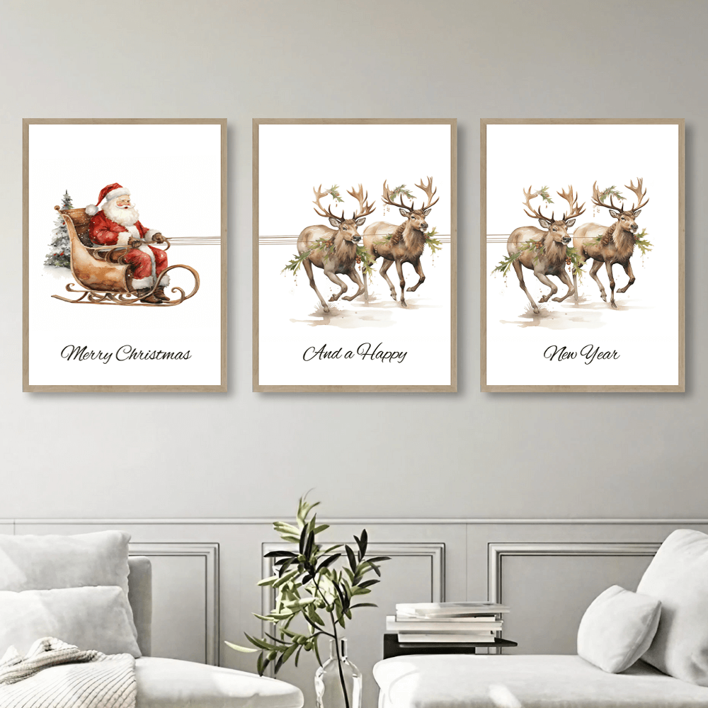 Reindeer Christmas Print (C)