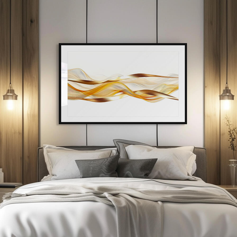 Contemporary Gold Shapes Art Print