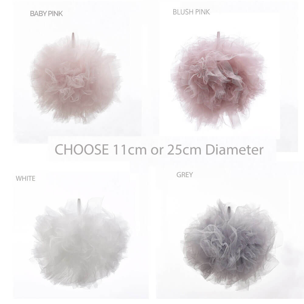 Tulle Pompom Garland - 4 Colours