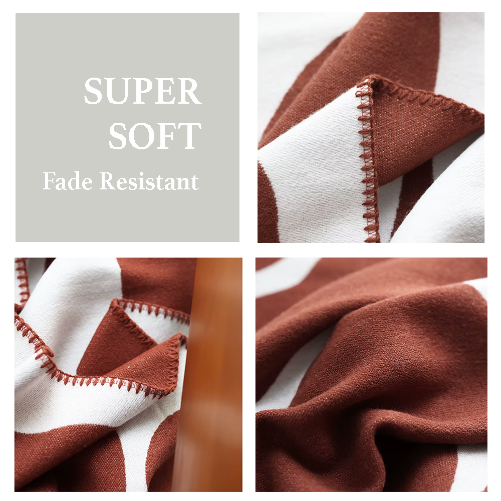 Soft Geometric Knit Throw Blanket