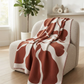 Soft Geometric Knit Throw Blanket