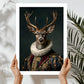 Stag Vintage Portrait – Renaissance Art Print