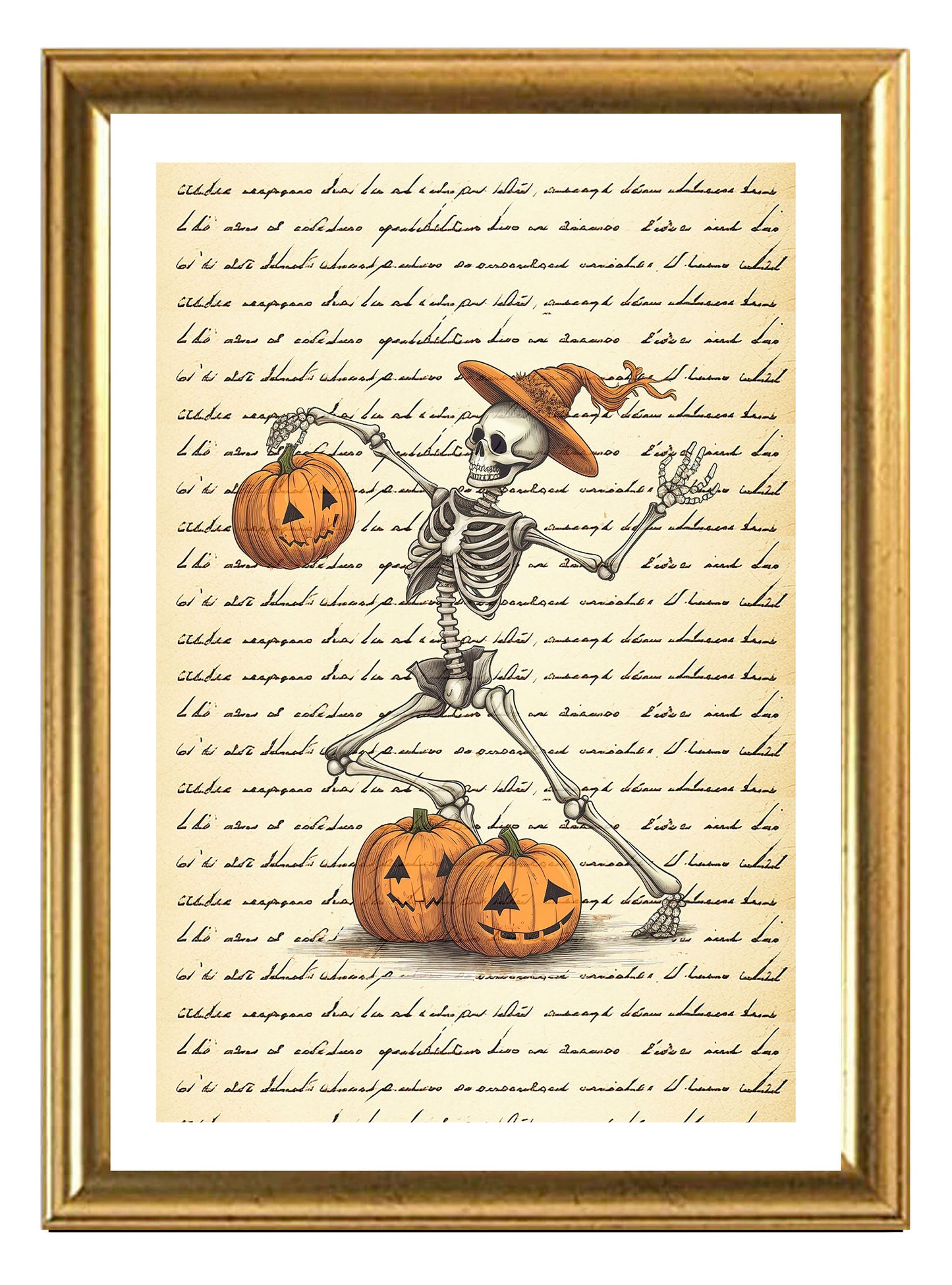 Halloween Skeleton Art Print