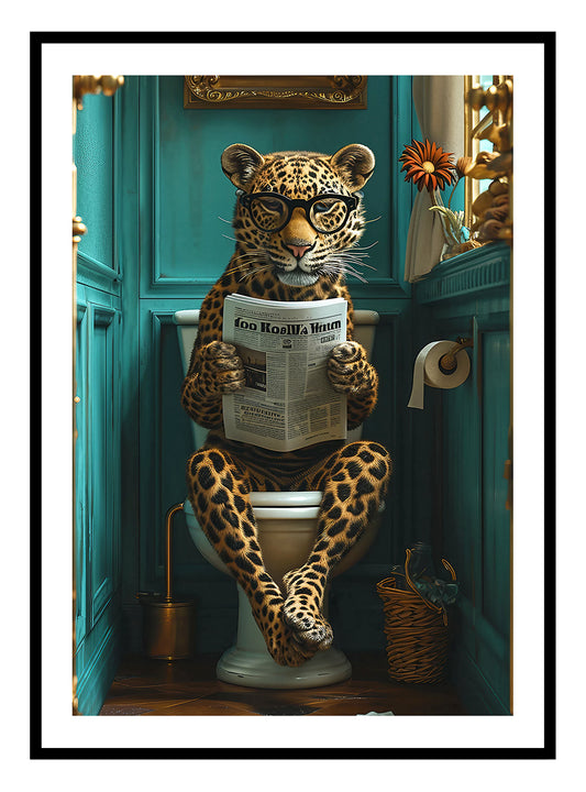 Funny Leopard Art Print