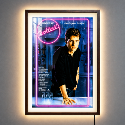Karya Seni Bingkai Film LED Tom Cruise Cocktail