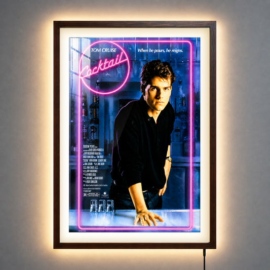 Karya Seni Bingkai Film LED Tom Cruise Cocktail