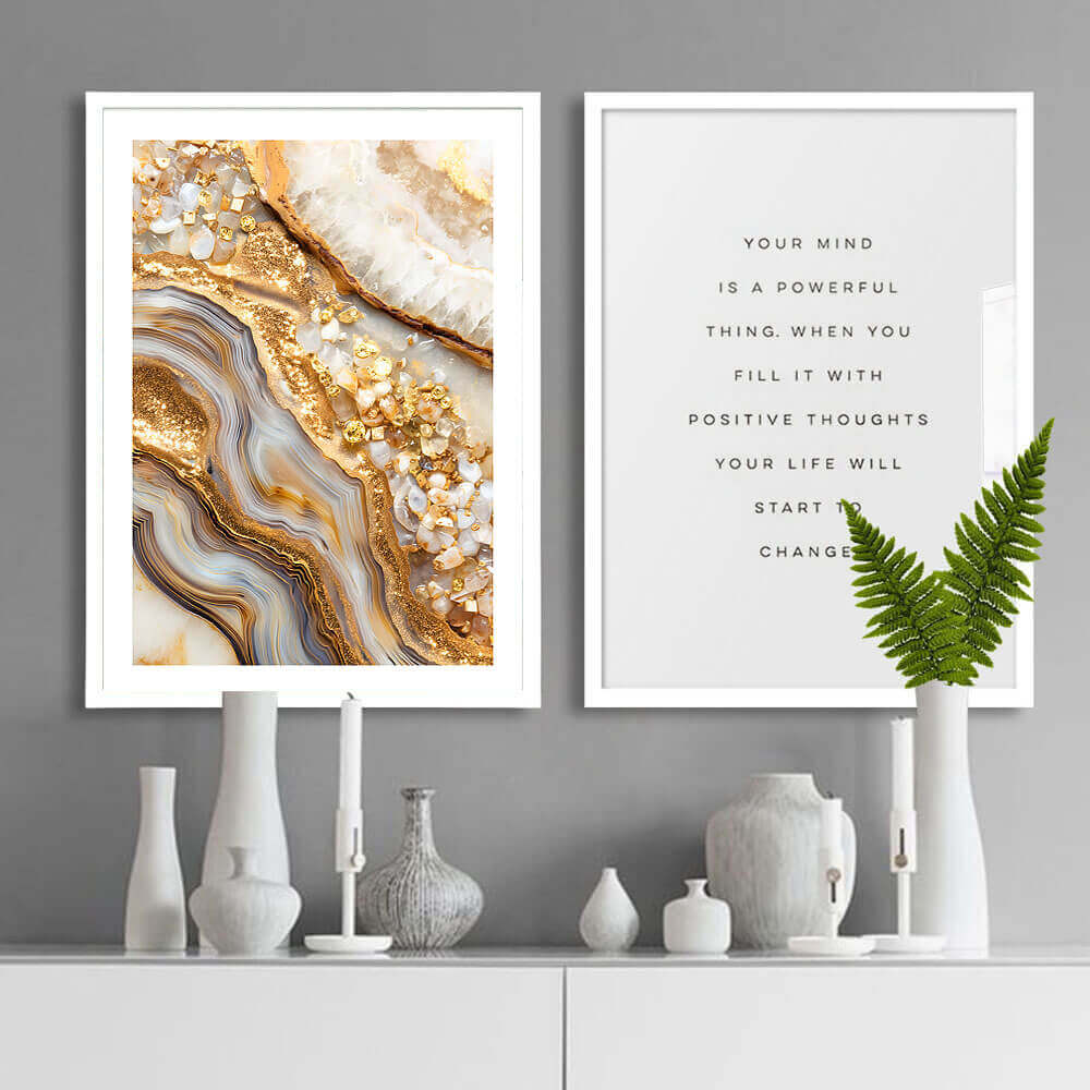 Golden Agate Art Print (A)