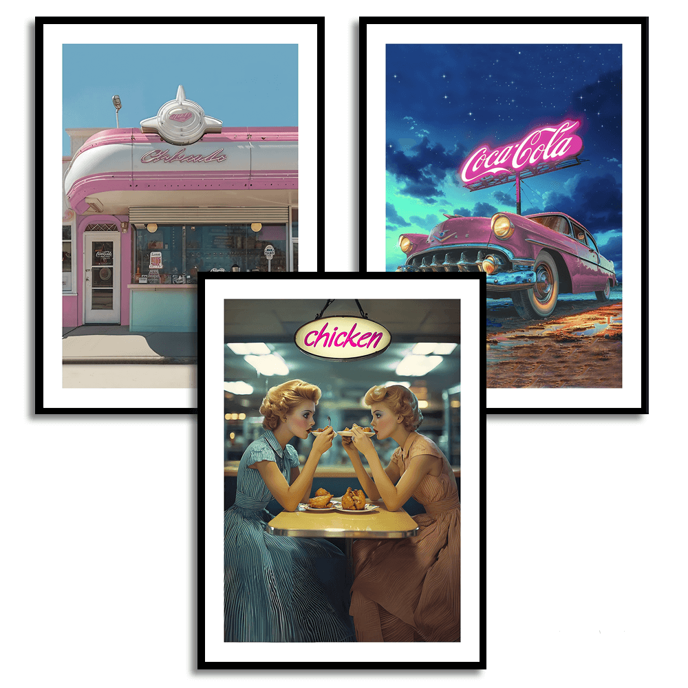 Chicken Diner Art Print