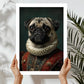 Vintage Pug Dog Portrait – Renaissance Art Print