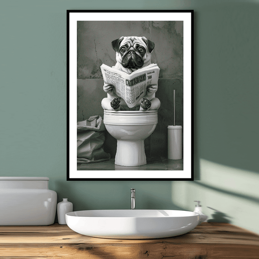 Funny Pug Dog Art Print
