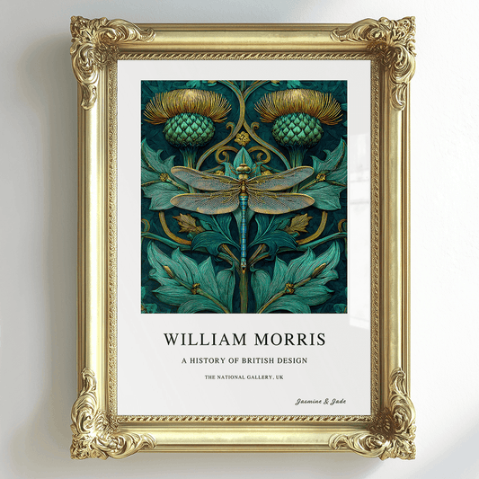 William Morris Inspired, Signed - Dragonfly Print