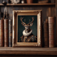 Stag Vintage Portrait – Renaissance Art Print