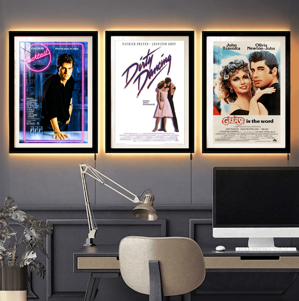 Karya Seni Bingkai Film LED Tom Cruise Cocktail