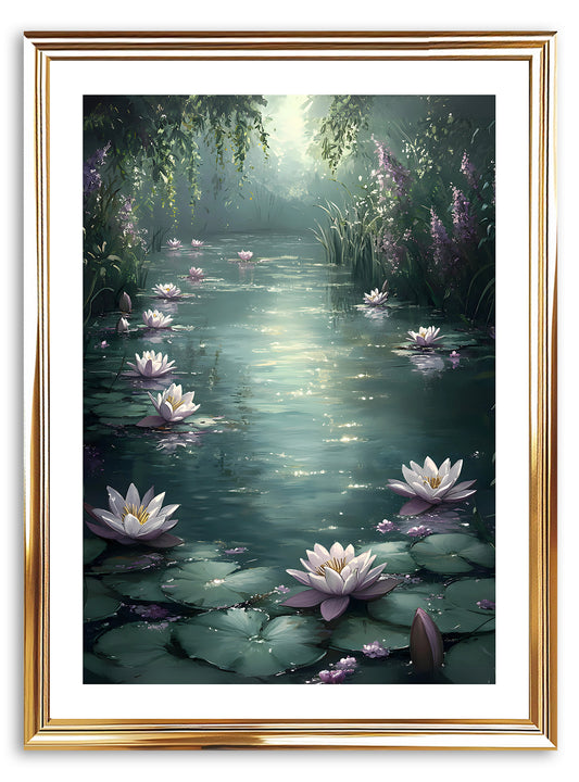 Waterlily Lake Art Print