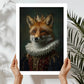 Vintage Fox Portrait – Renaissance Art Print