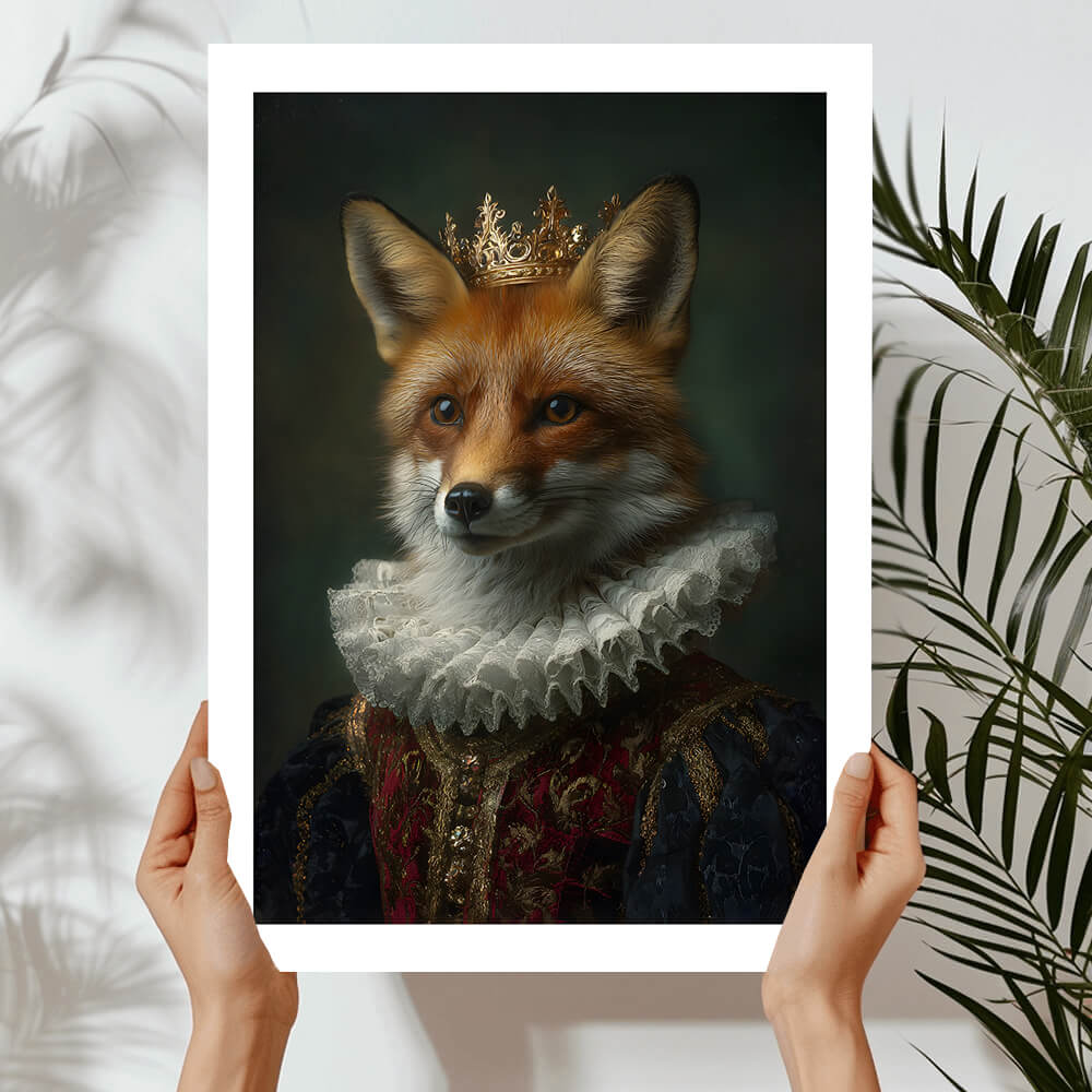 Vintage Fox Portrait – Renaissance Art Print