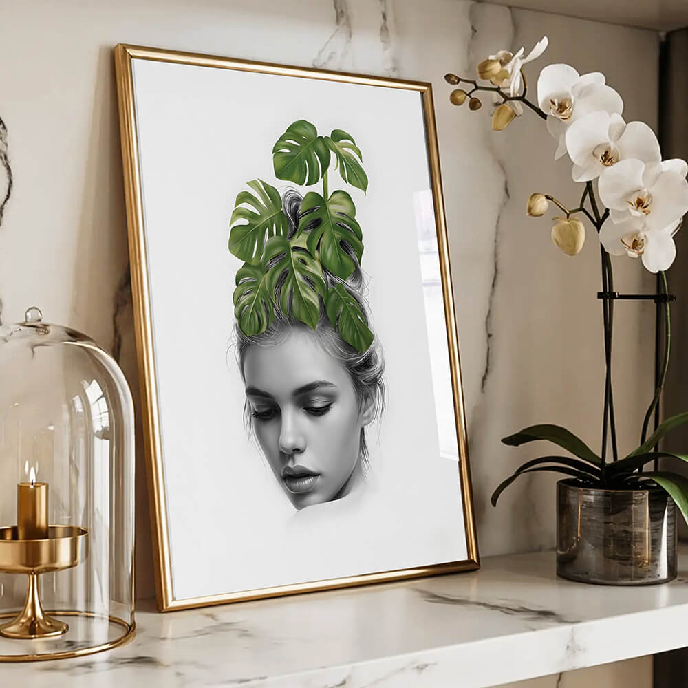 Botanisk jente (C) kunsttrykk