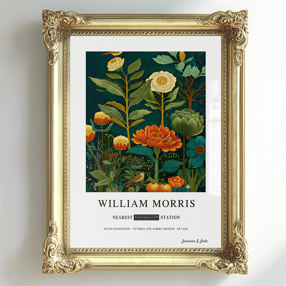 William Morris Inspired, Signed - Floral Print