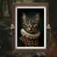 Vintage Cat Portrait – Renaissance Art Print
