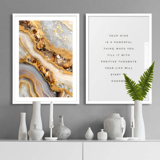 Golden Agate Art Print (B)