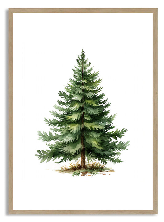 Nordic Christmas Tree Art Print