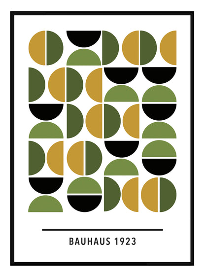 Green/Yellow Bauhaus Art Print - Jasmine and Jade Interiors