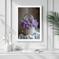 Lilac Flower Basket Art Print