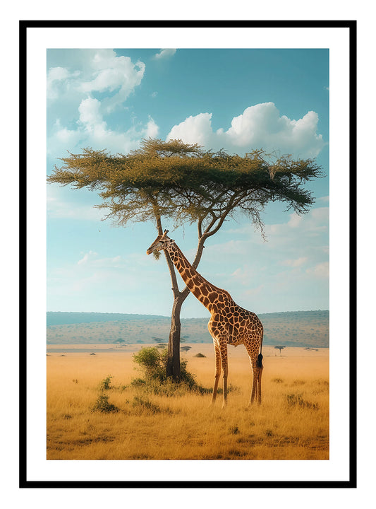 Safari Giraffe Kunstdruck - 2 Farben