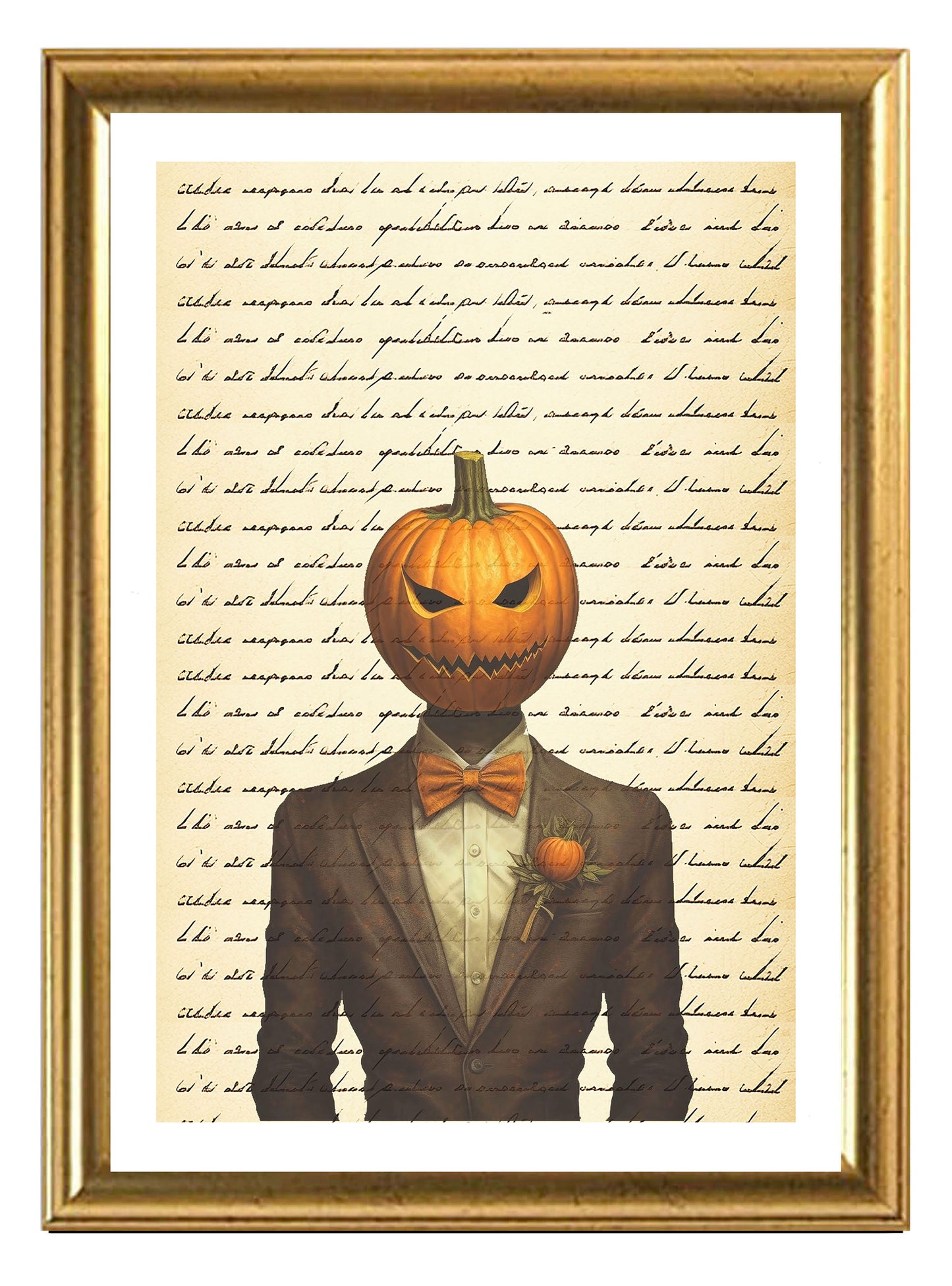 Pumpkin Head Art Print